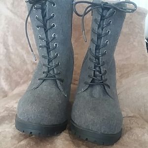 Wool blend flannel boot